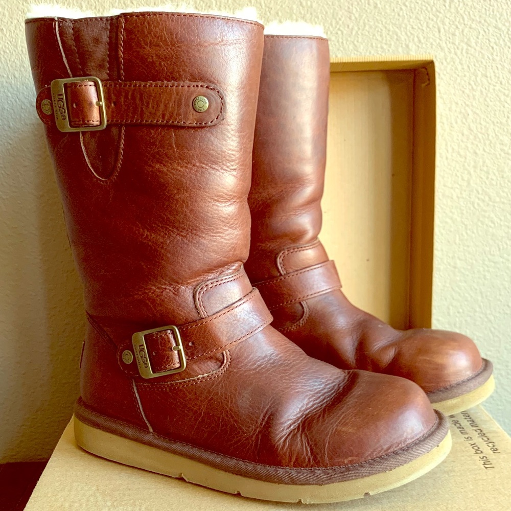 Brown Leather UGG Boots